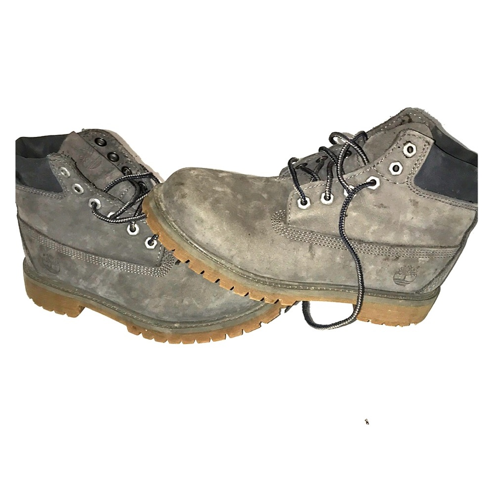 Little Unisex Grey Timberland Boots
